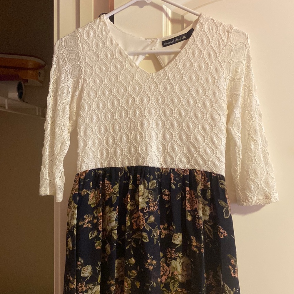 crystal doll juniors dress. size large.